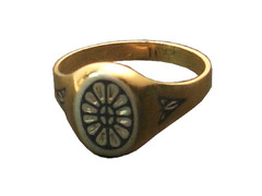 Серебряное кольцо «Ника» с позолотой